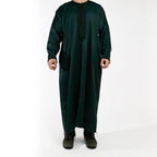 Moroccan full sleeve thobe for men in Emerald Green