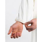 Moroccan full sleeve thobe for men in Saharan Ivory