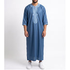 The Byzantine Blue Zip Gandoura