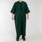 Moroccan Gandoura thobe for men in Emerald Green