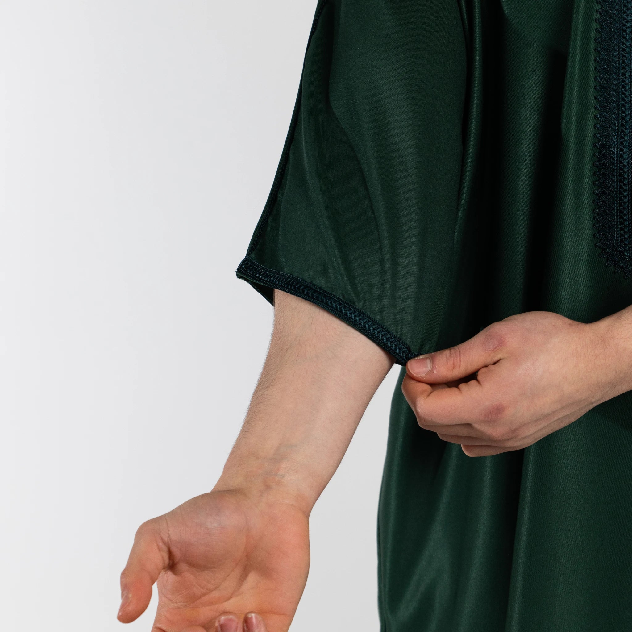 The Dark Emerald Green Zip Gandoura