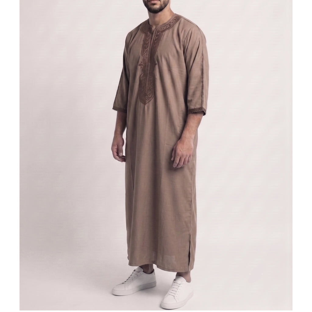 The Light Mocha Zip Gandoura