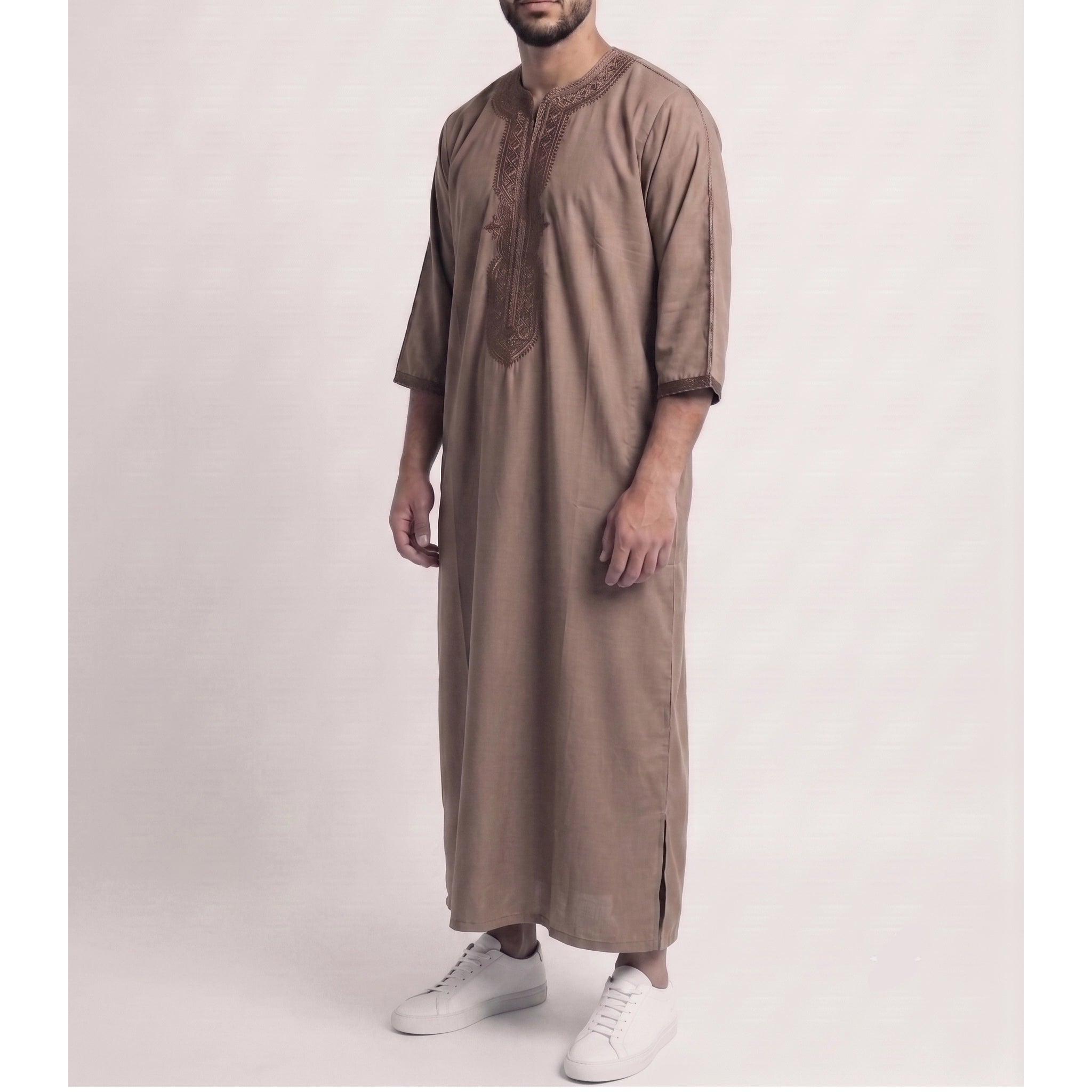 The Light Mocha Zip Gandoura