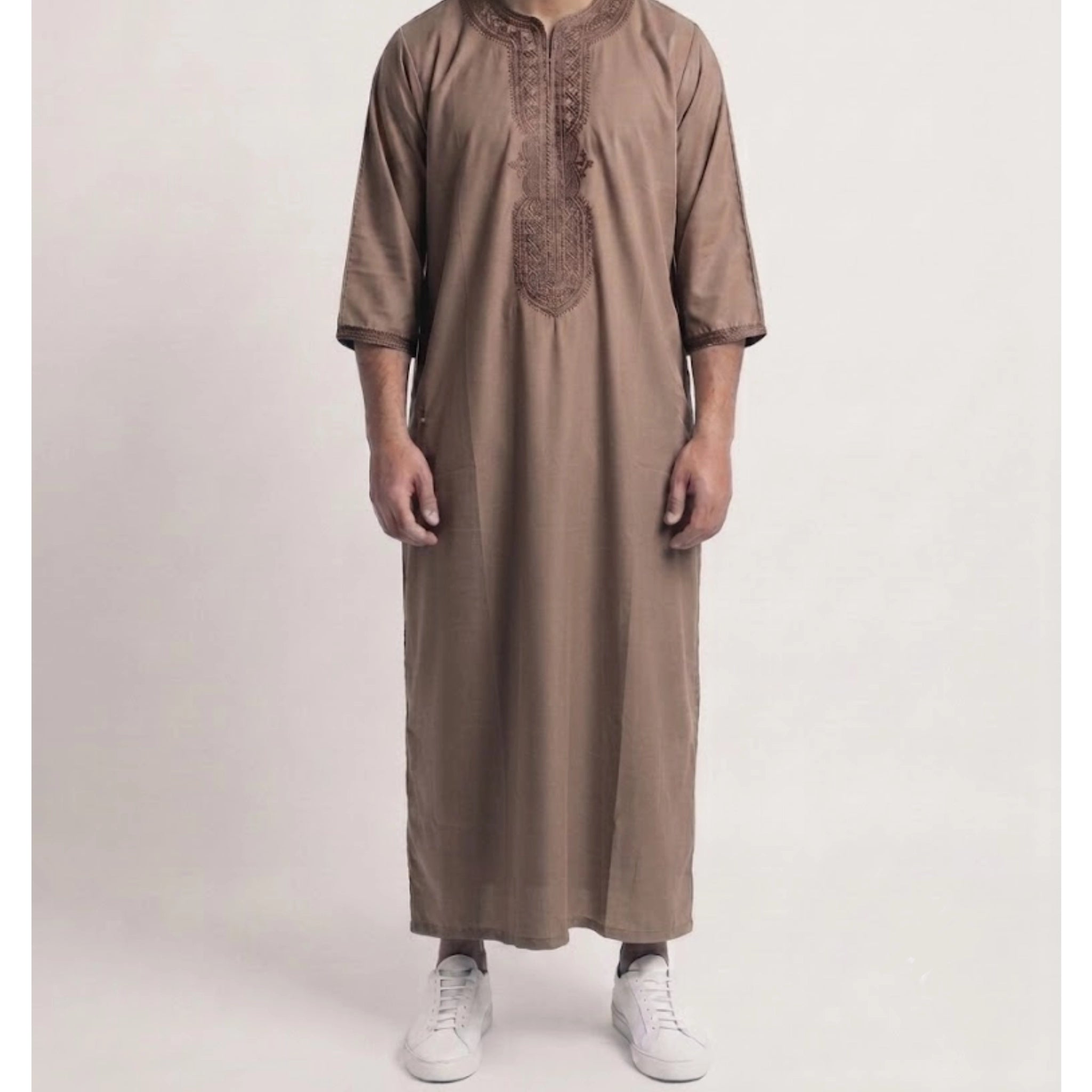 The Light Mocha Zip Gandoura