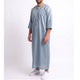 Light Steel Blue Zip Gandoura
