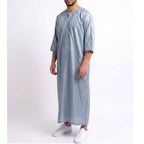 Light Steel Blue Zip Gandoura