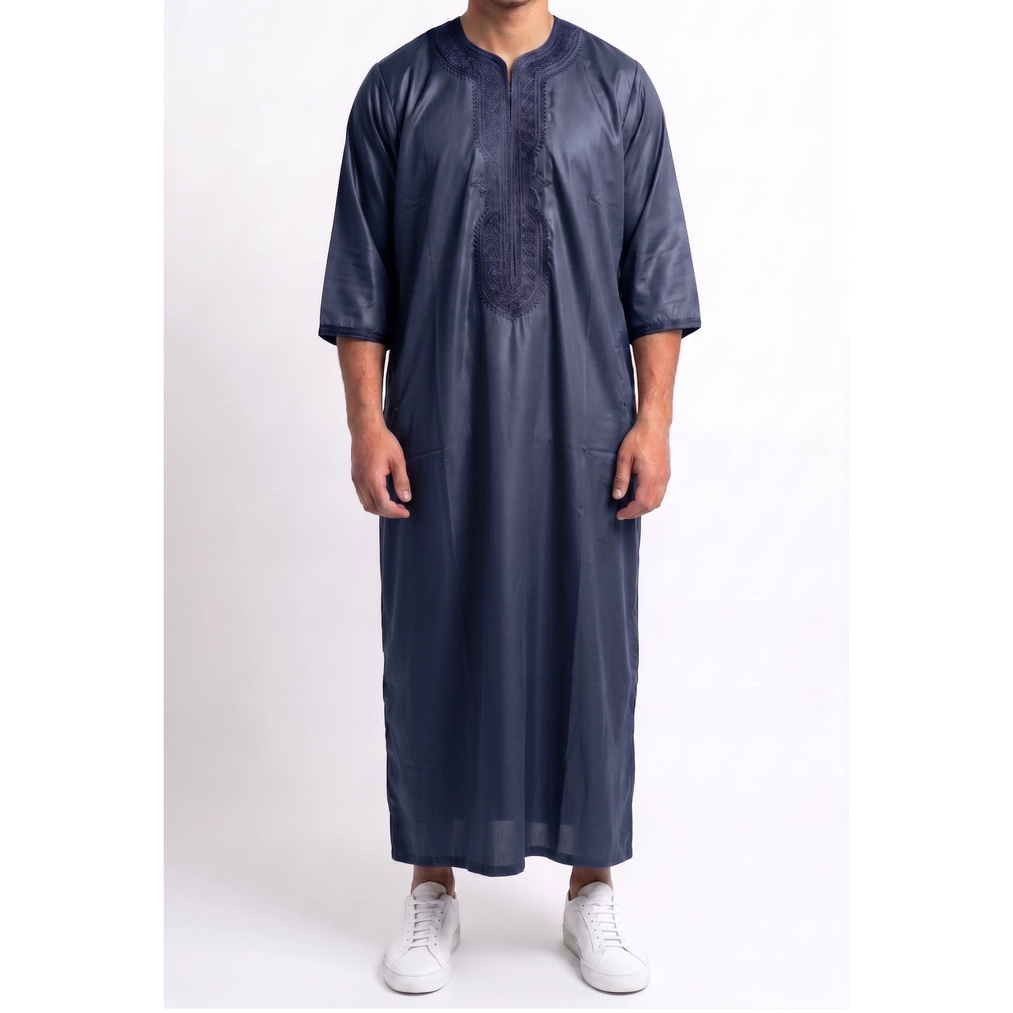 The Midnight Navy Zip Gandoura