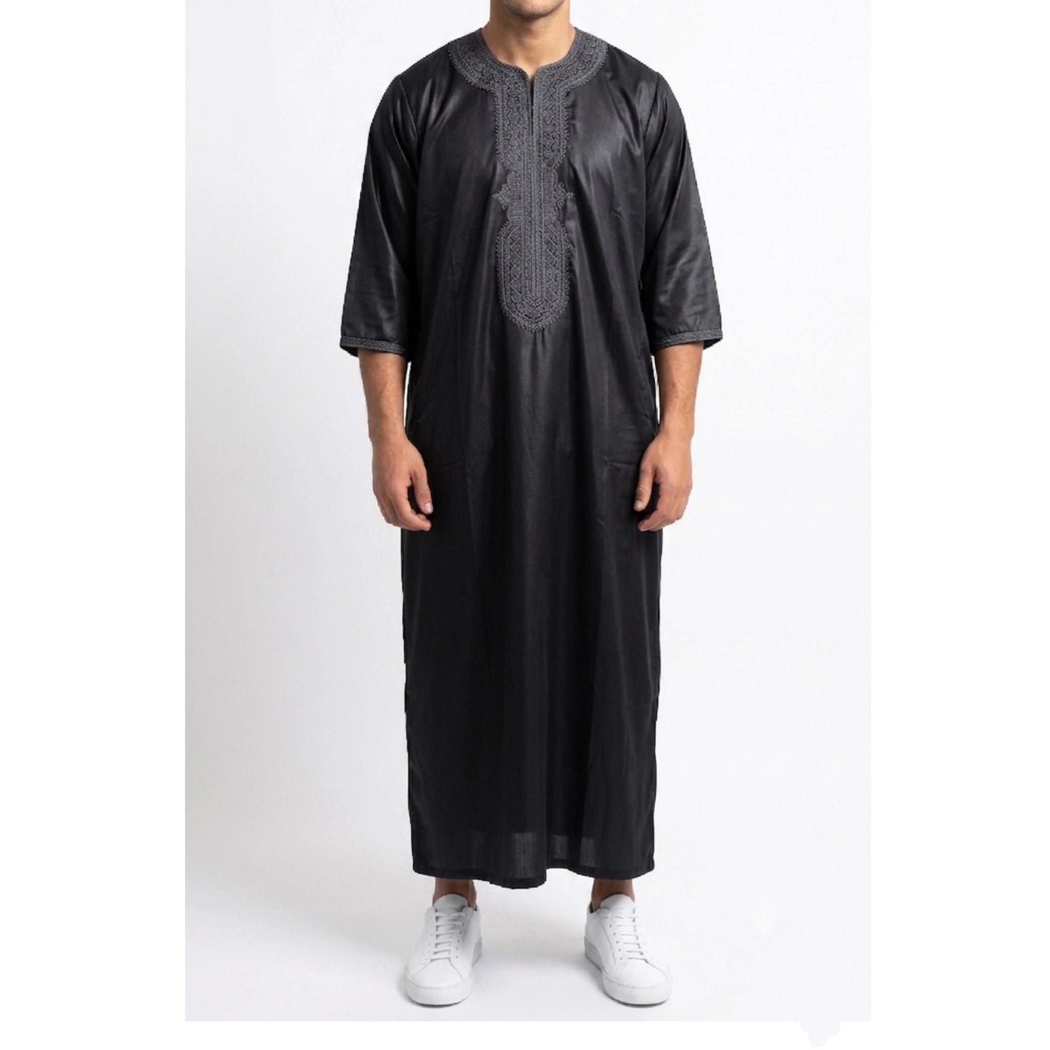 Shadow Black Zip Gandoura