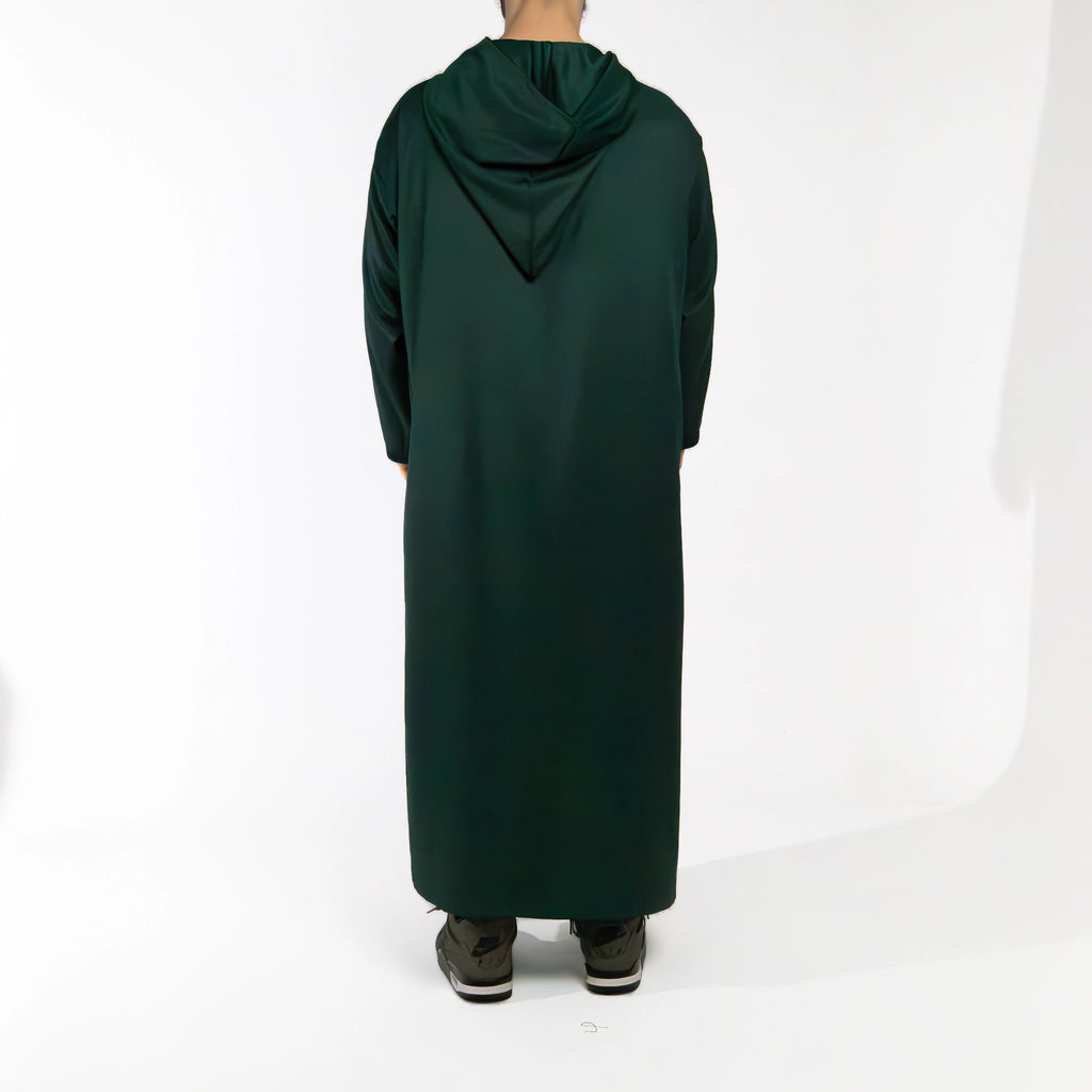 Moroccan hooded Djellaba thobe in Emerald green