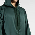 Moroccan hooded Djellaba thobe in Emerald green