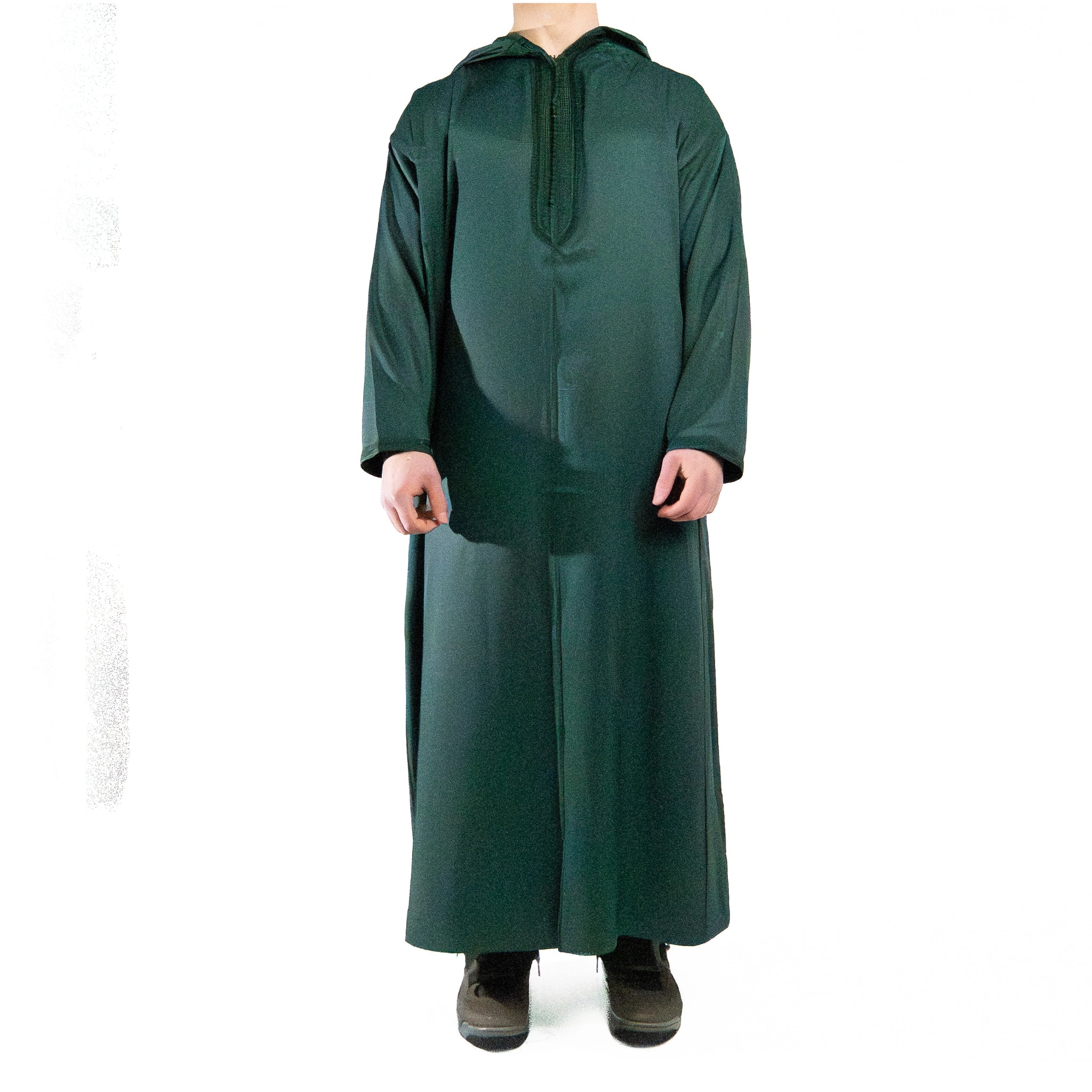 Moroccan hooded Djellaba thobe in Emerald green