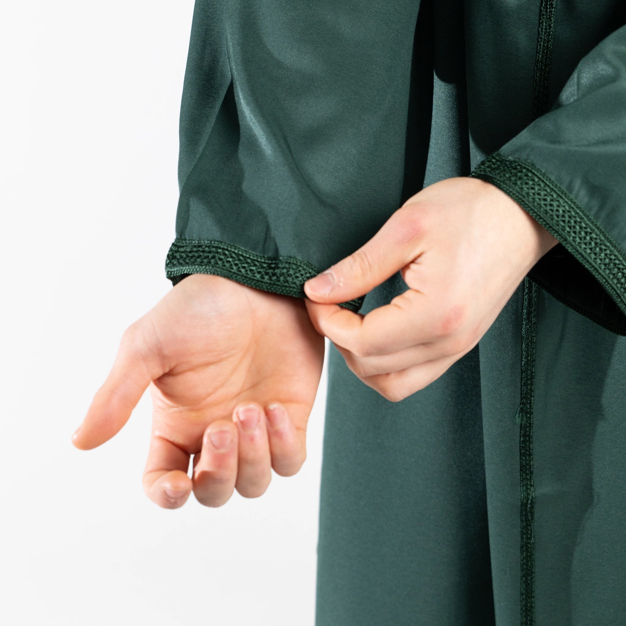 Moroccan hooded Djellaba thobe in Emerald green