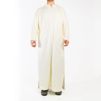 Moroccan hooded Djellaba thobe in Saharan Ivory