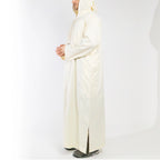 Moroccan hooded Djellaba thobe in Saharan Ivory