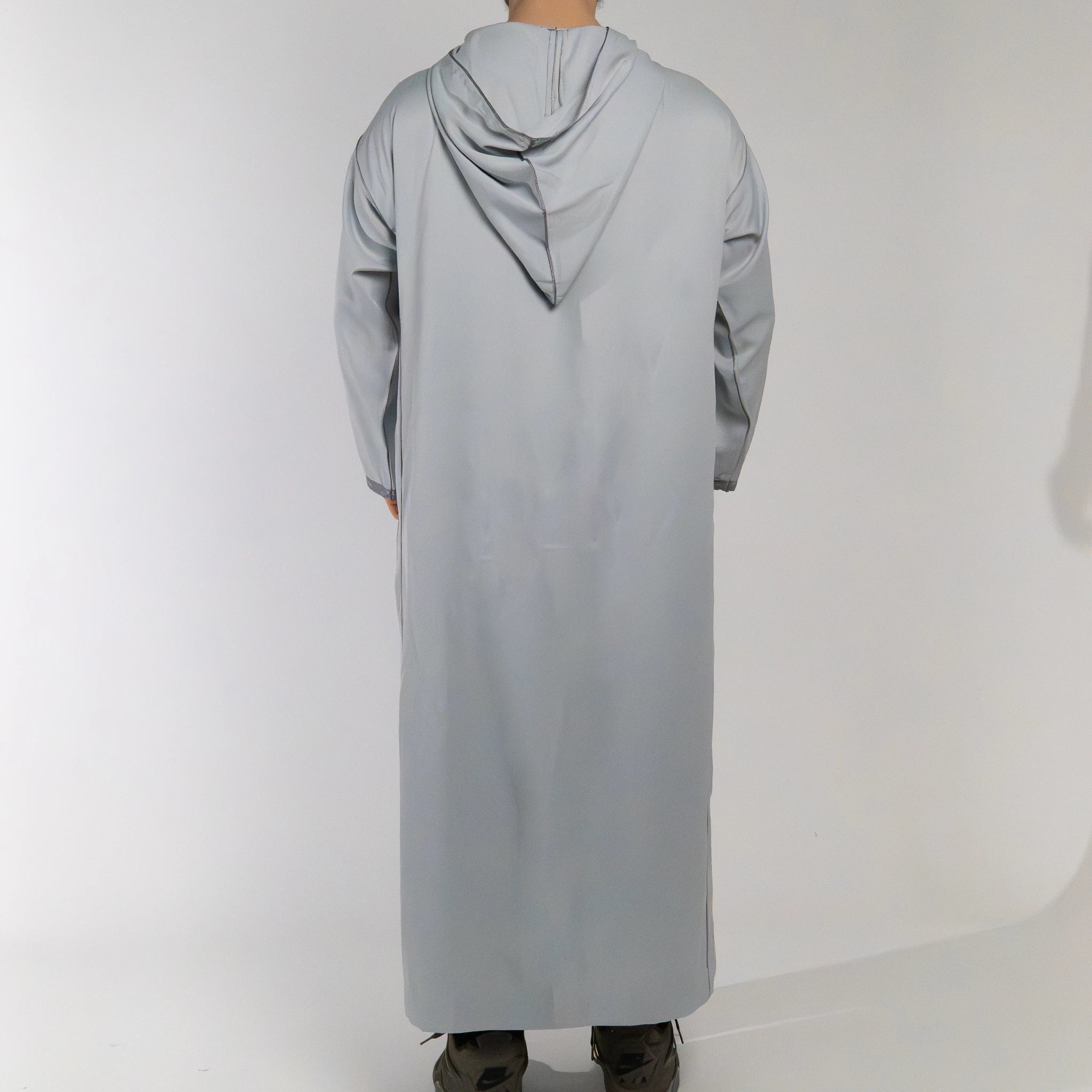 Moroccan hooded Djellaba thobe in December Grey