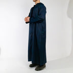 Moroccan hooded Djellaba thobe in Royal Navy