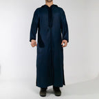 Moroccan hooded Djellaba thobe in Royal Navy