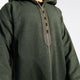 Hooded Winter Moroccan Djellaba Cloak in Nettle Green