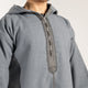 Hooded Winter Moroccan Djellaba Cloak in Hazy Grey