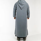 Hooded Winter Moroccan Djellaba Cloak in Hazy Grey