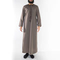 Royal Edition Luxury Emirati Thobe for Men in Charcoal Brown