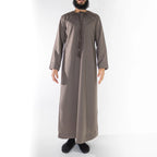 Royal Edition Luxury Emirati Thobe for Men in Charcoal Brown