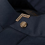 Slim Fit Signature Saudi Thobe - Dark Sapphire Blue
