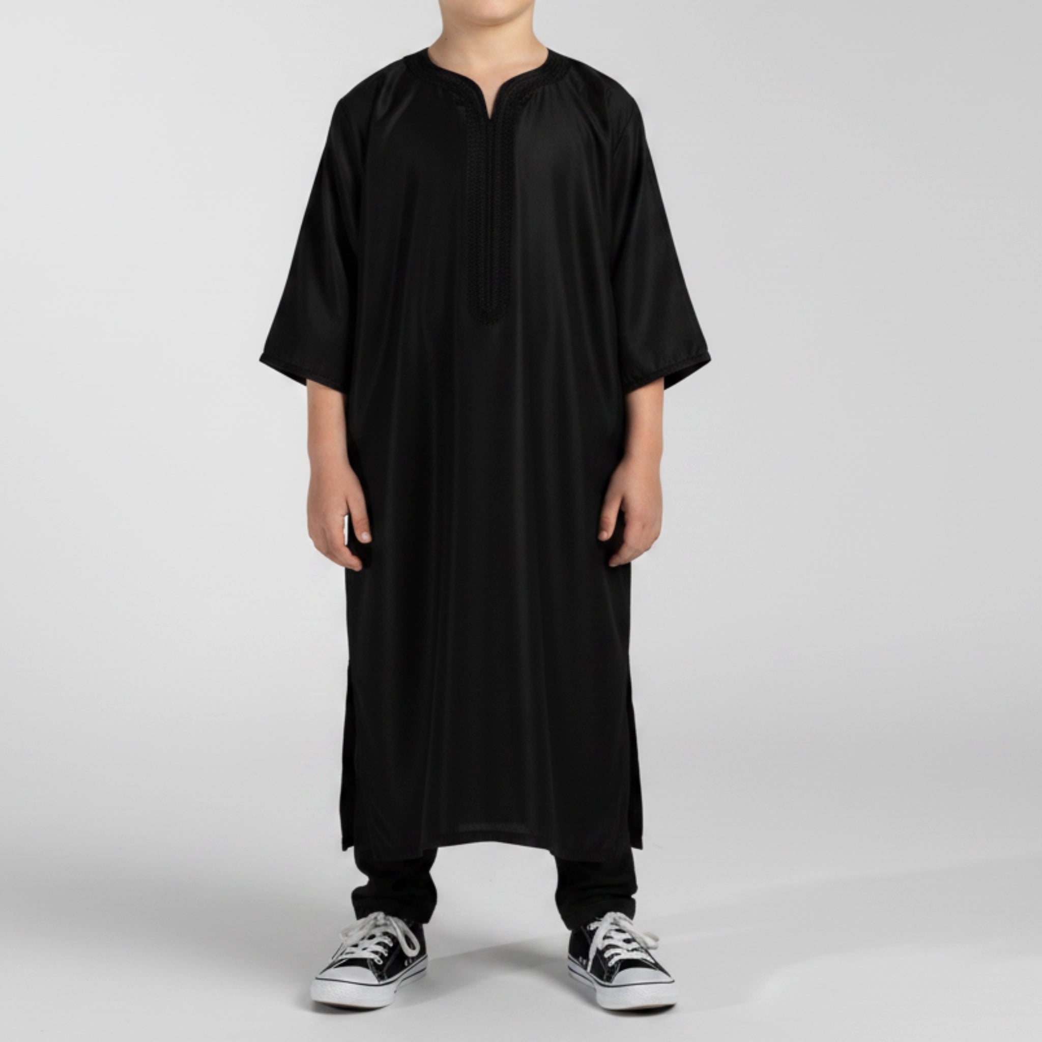 Boys Jet Black Moroccan Gandoura