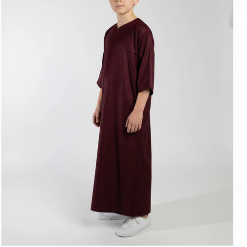 Boys Imperial Burgundy Moroccan Gandoura