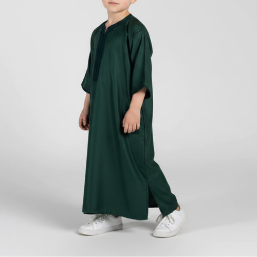 Boys Emerald Green Moroccan Gandoura