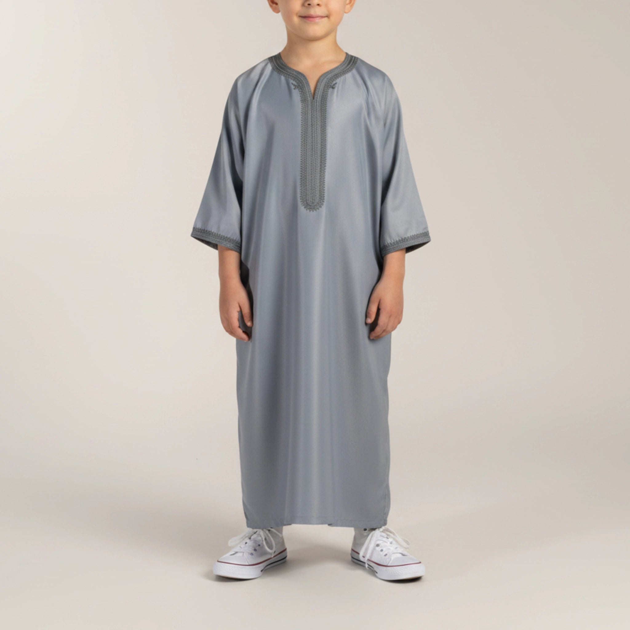 Boys Celestial Grey Moroccan Gandoura