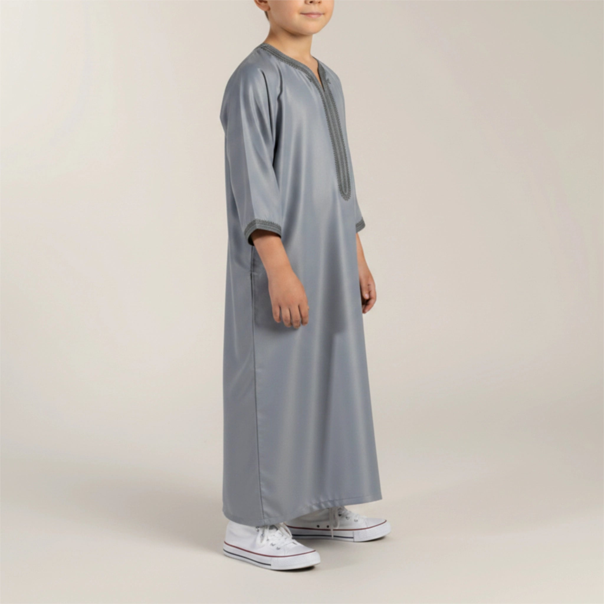Boys Celestial Grey Moroccan Gandoura