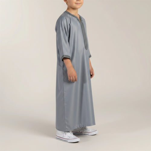 Boys Celestial Grey Moroccan Gandoura