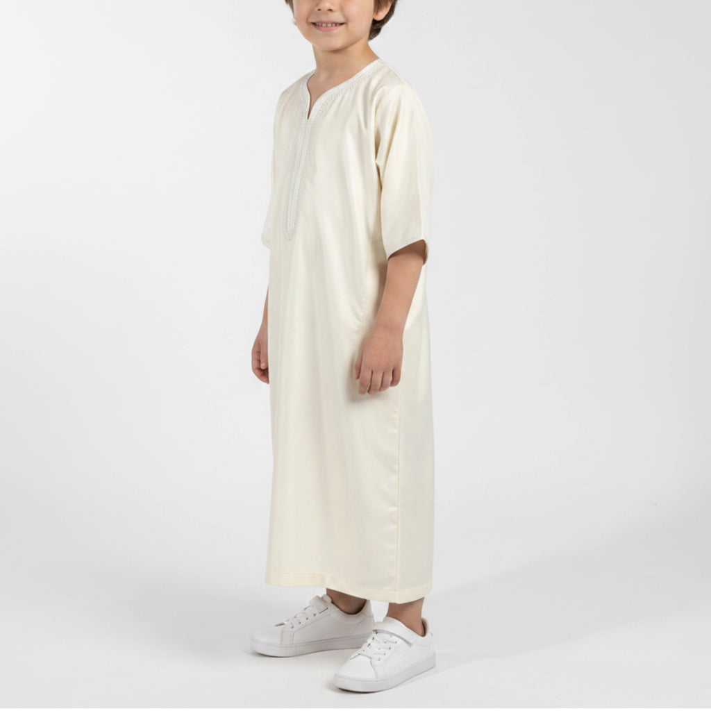 Boys Saharan Ivory Moroccan Gandoura